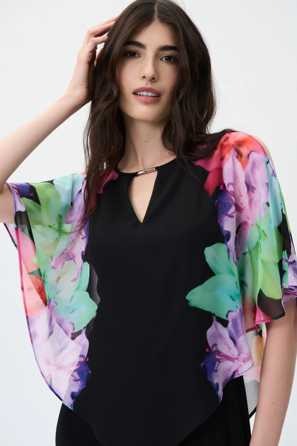 Joseph Ribkoff Black/Multi Dress Style 231107 - Image 2