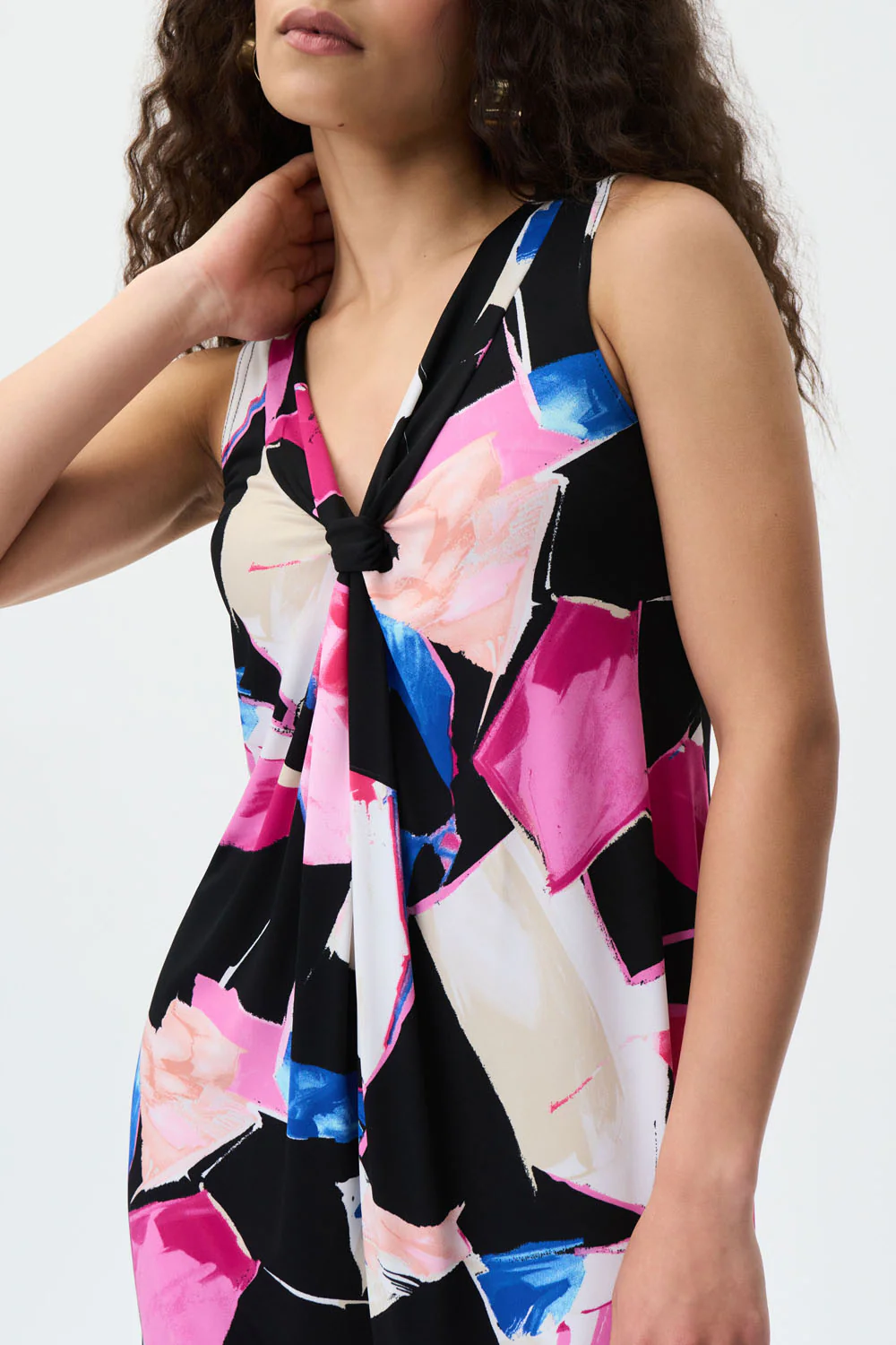 Joseph Ribkoff Black/Multi Dress Style 231176 - Image 2