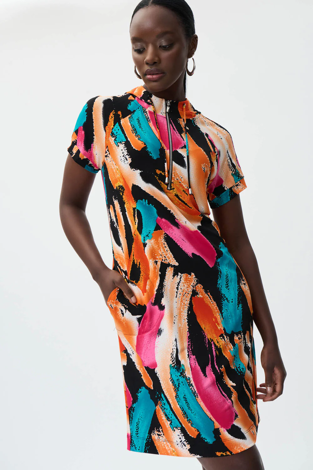 Joseph Ribkoff Black/Multi Dress Style 231201