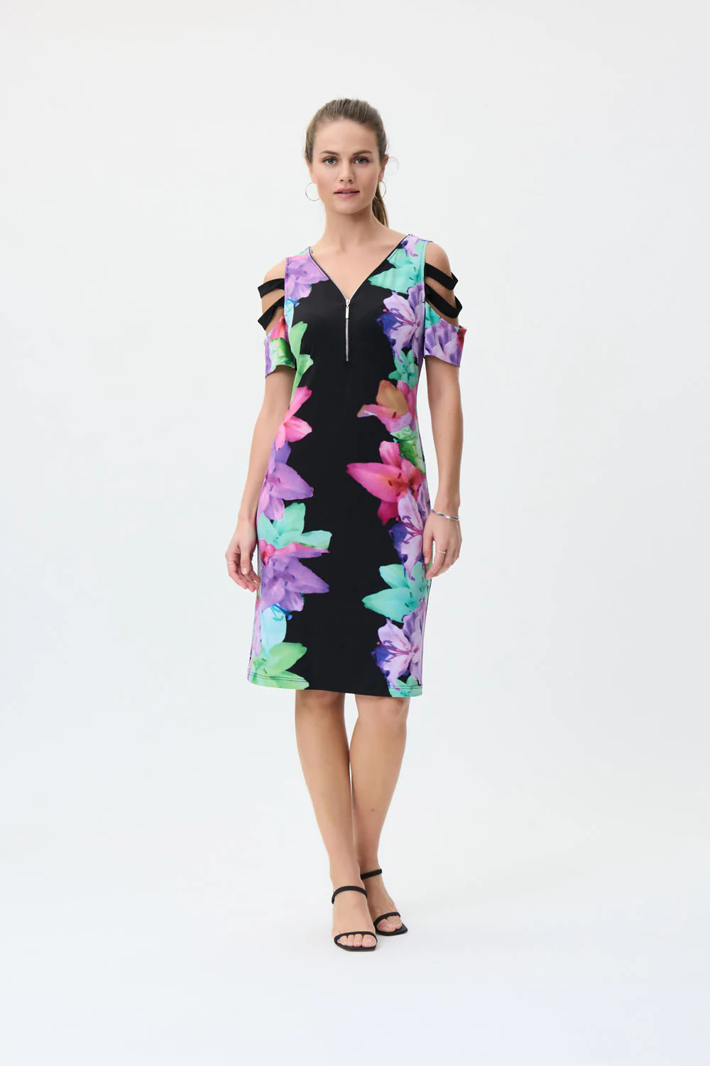 Joseph Ribkoff Black/Multi Dress Style 231226