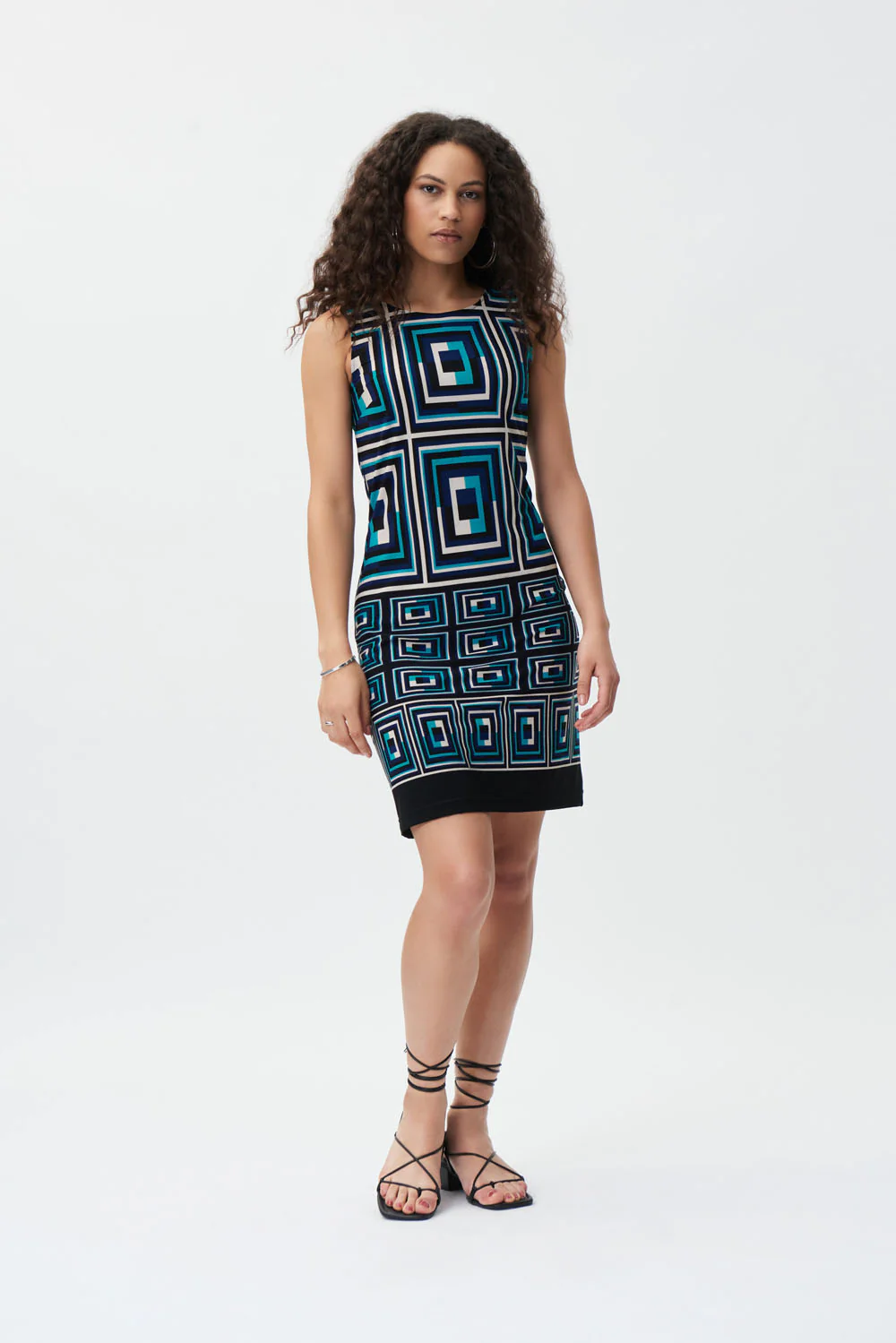 Joseph Ribkoff Black/Multi Dress Style 231289 - Image 4