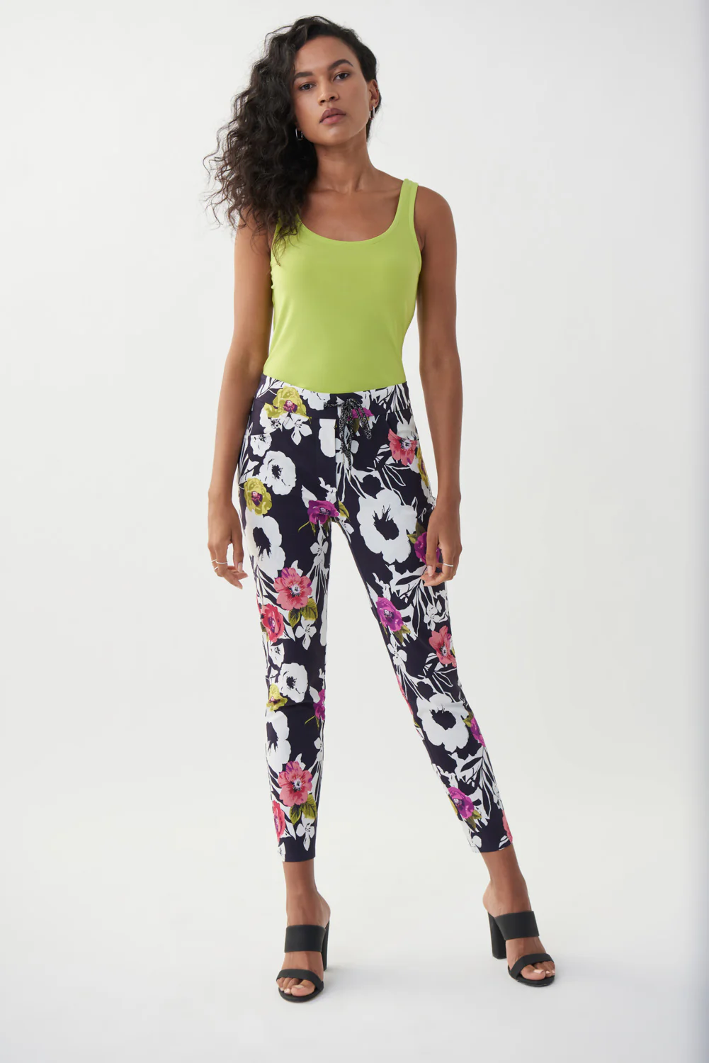 Joseph Ribkoff Black/Multi Floral Print Pant Style 222172 - Image 2