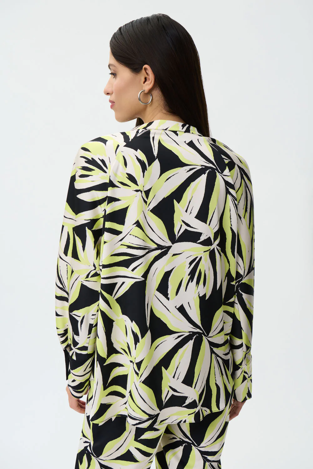 Joseph Ribkoff Black/Multi Floral Print Top Style 232151 - Image 2