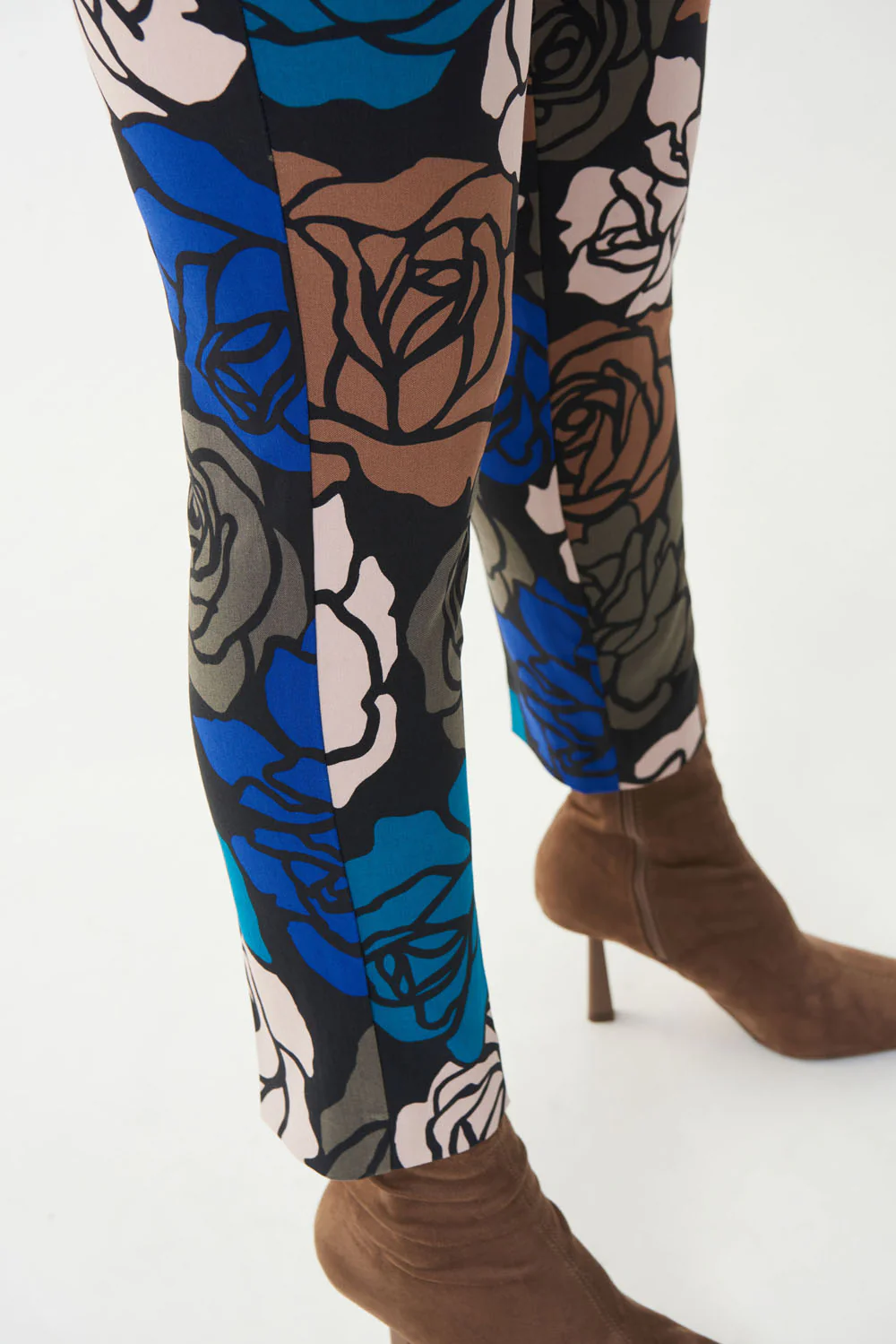 Joseph Ribkoff Black/Multi Floral Slim Leg Pants Style 223281 - Image 3