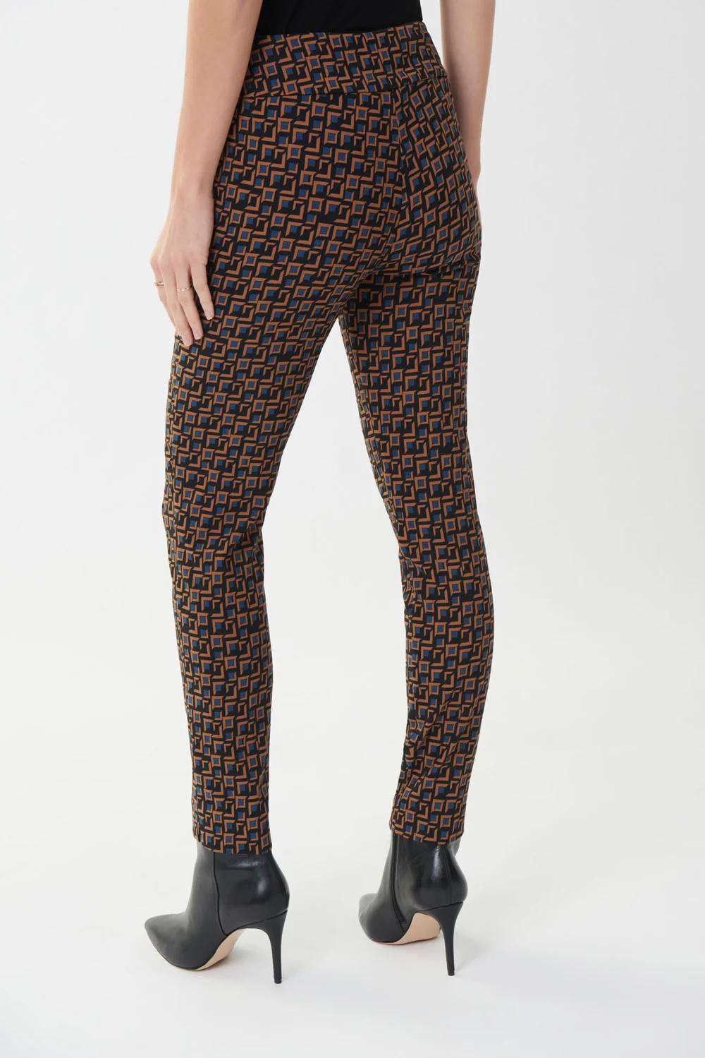 Joseph Ribkoff Black/Multi Geo Print Pants Style 223274 - Image 4