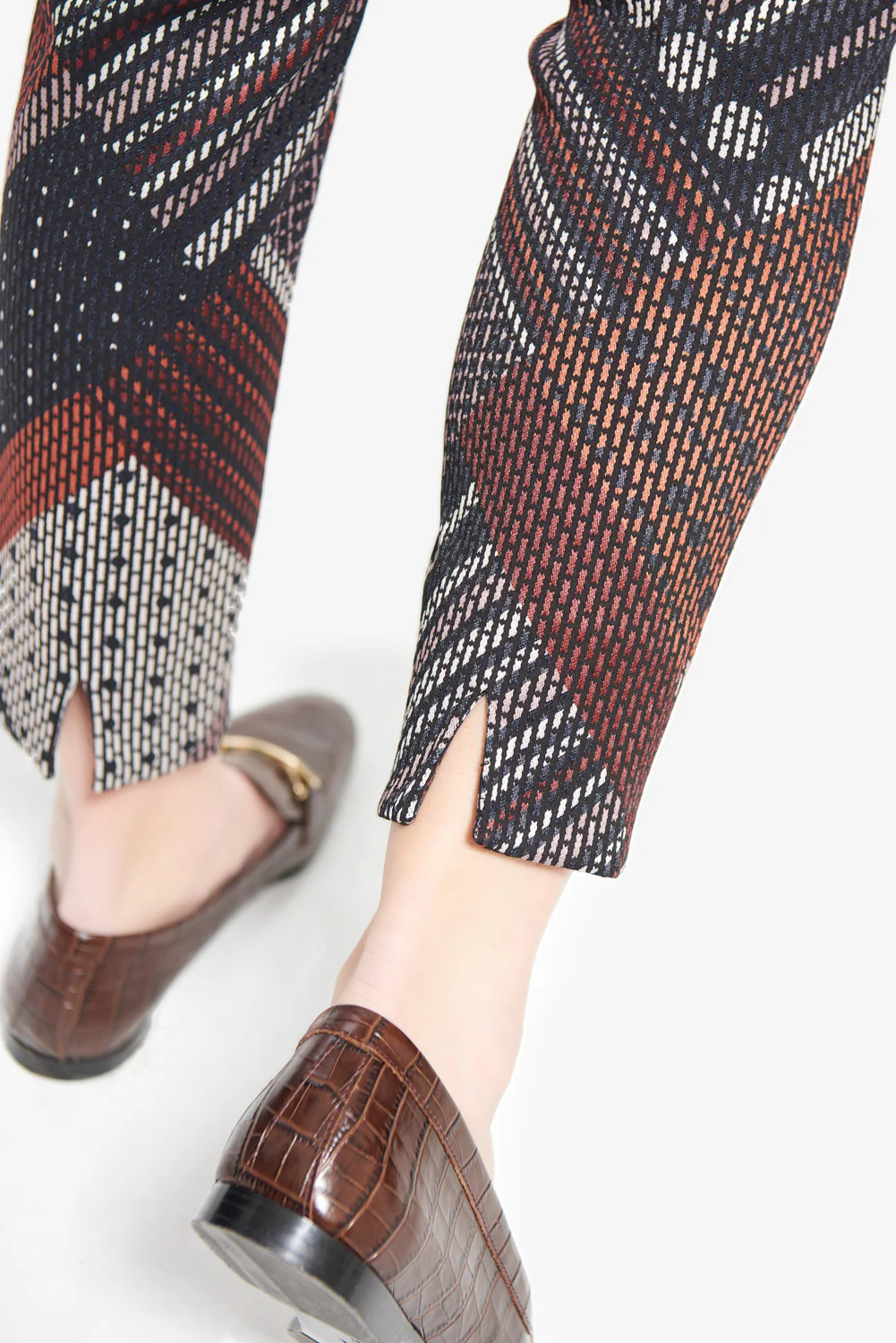 Joseph Ribkoff Black/Multi Geometric Pants Style 214257 - Image 3