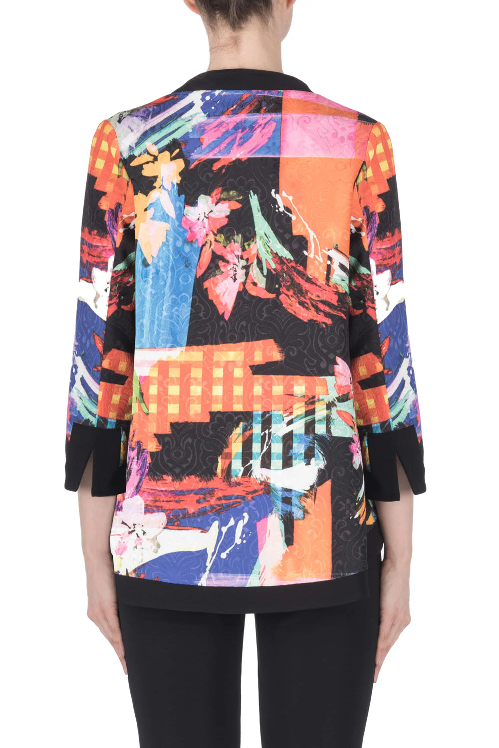 Joseph Ribkoff Black/Multi Jacket Style 183541 - Image 2