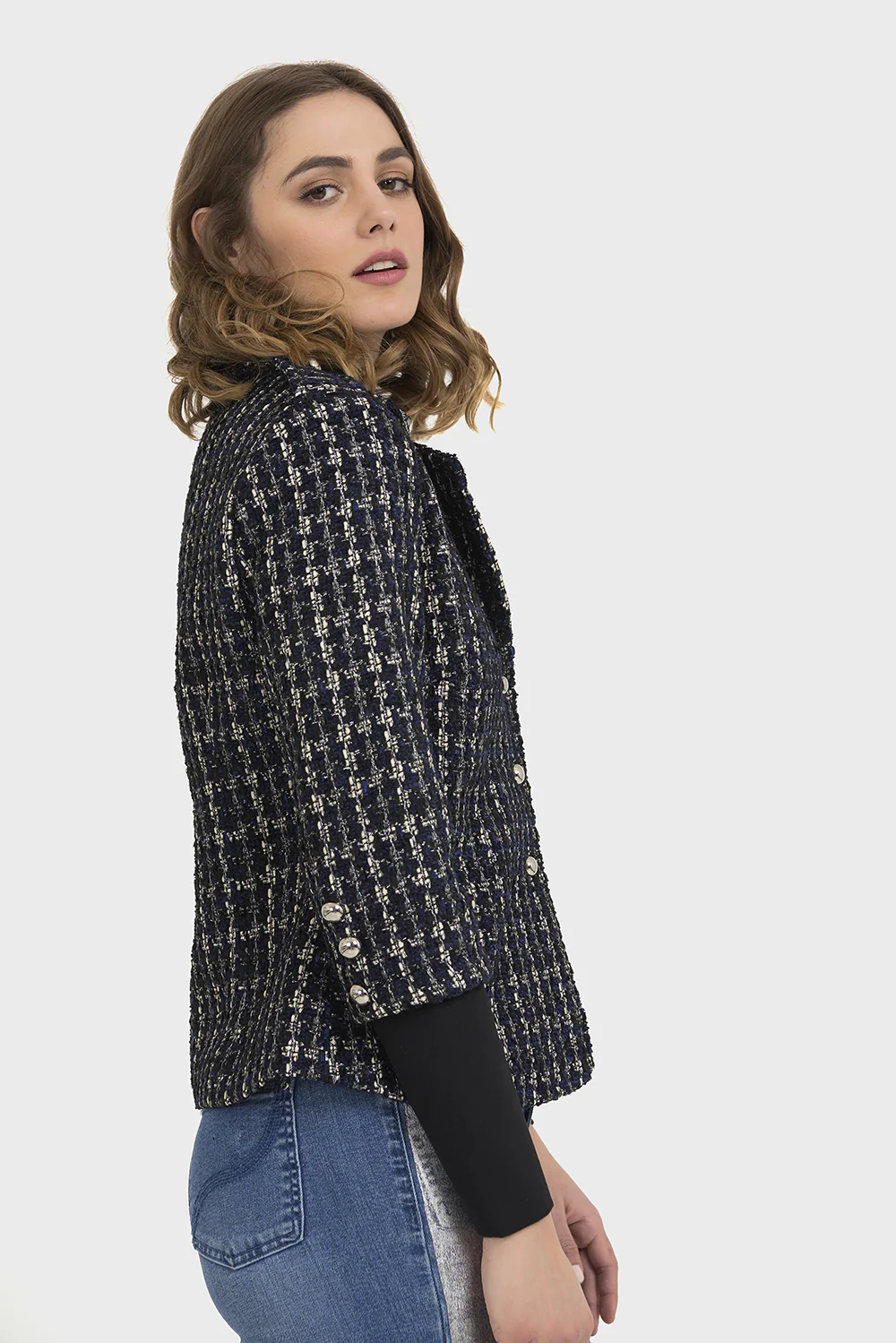 Joseph Ribkoff Navy/Black Jacket Style 194782 - Image 2
