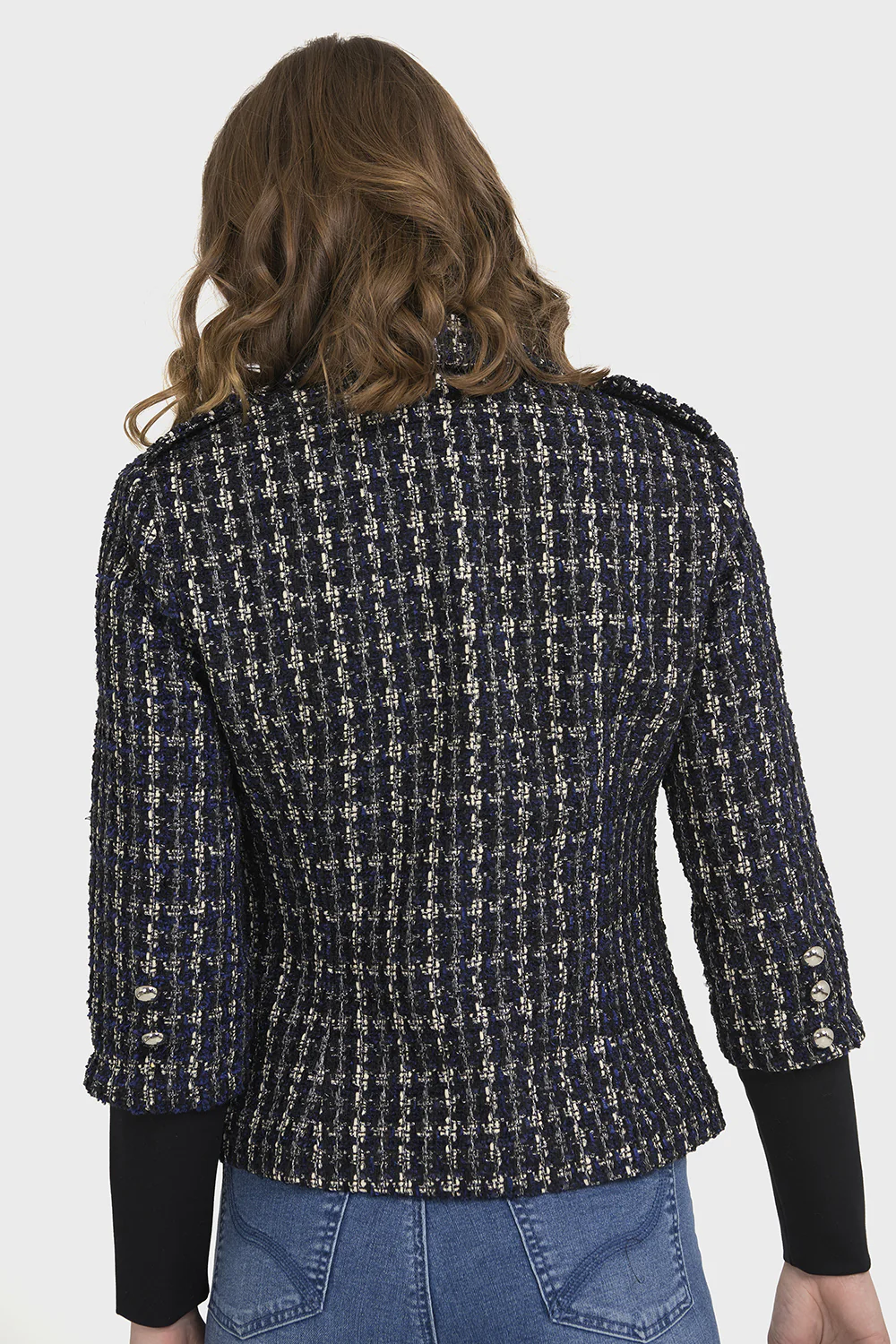 Joseph Ribkoff Navy/Black Jacket Style 194782 - Image 4