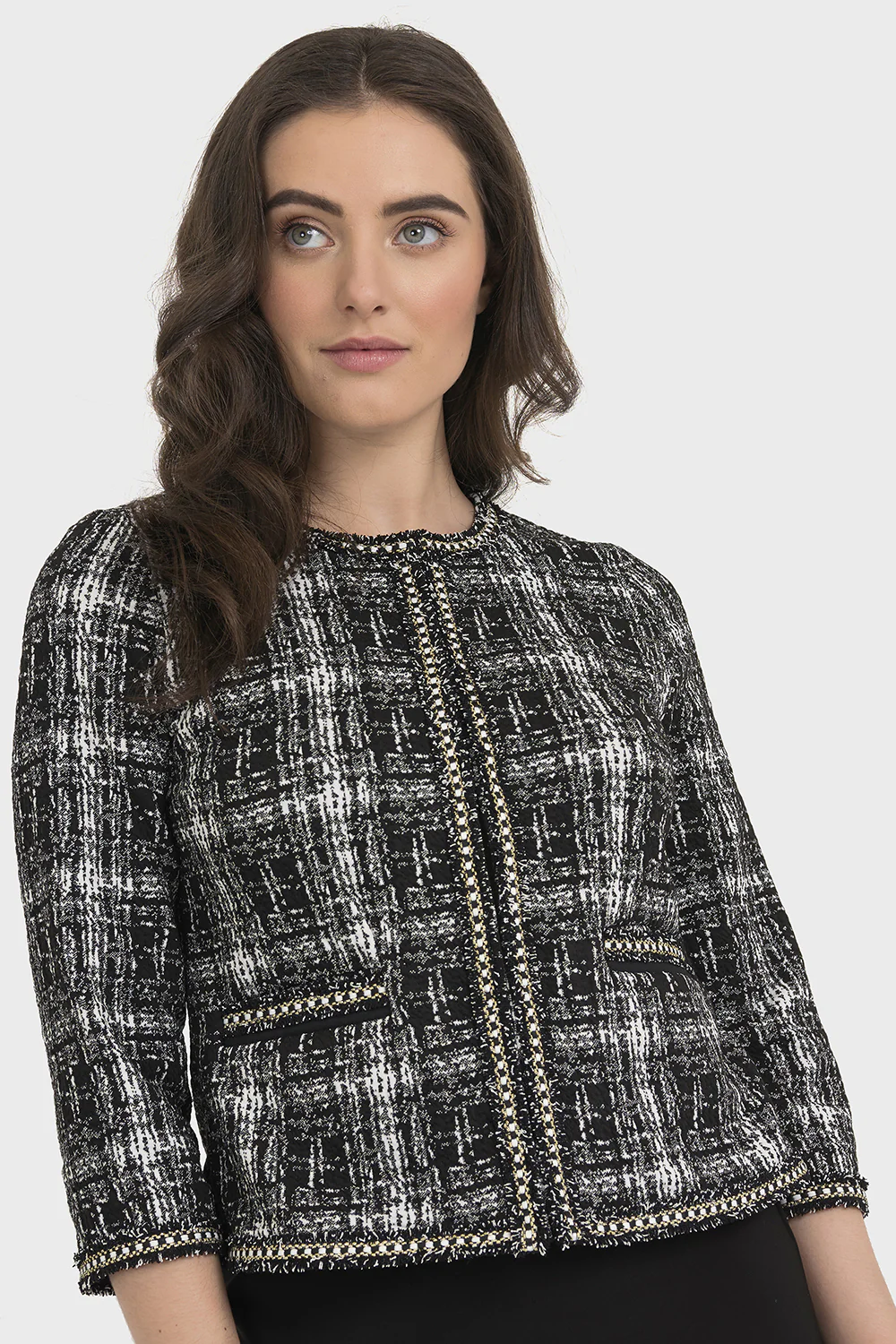 Joseph Ribkoff Black/Multi Jacket Style 194806 - Image 3