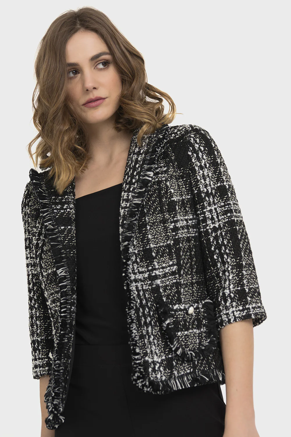 Joseph Ribkoff Black/Multi Jacket Style 194828 - Image 3