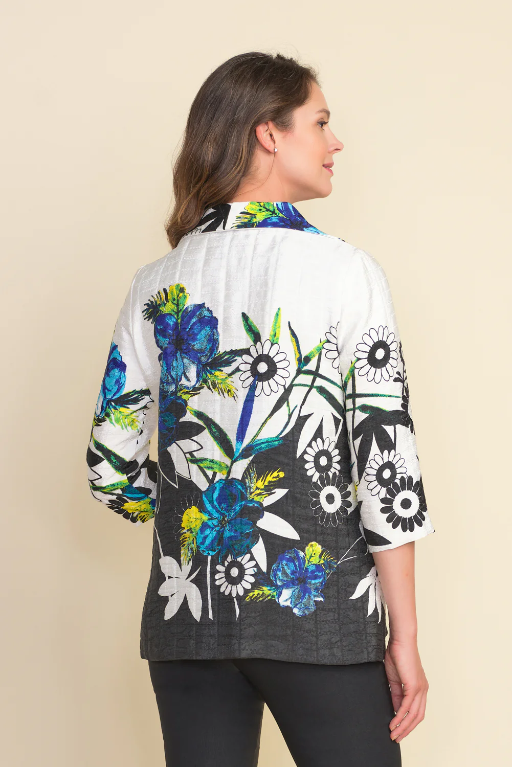 Joseph Ribkoff Black/Multi Jacket Style 212255 - Image 2