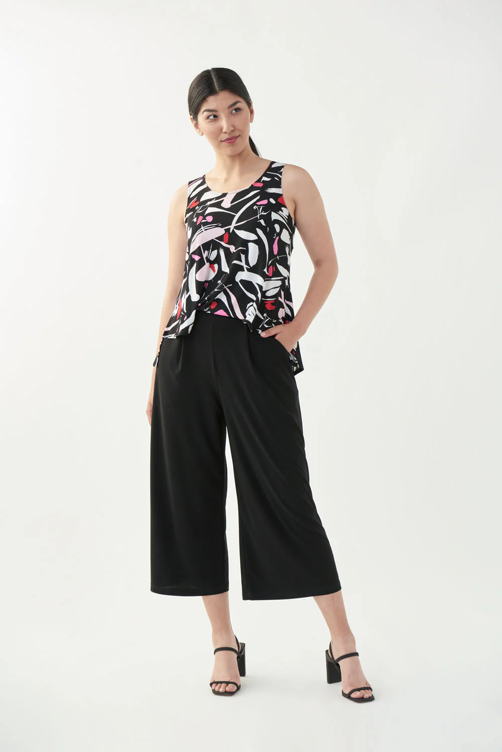 Joseph Ribkoff Black/Multi Jumpsuit Style 221098