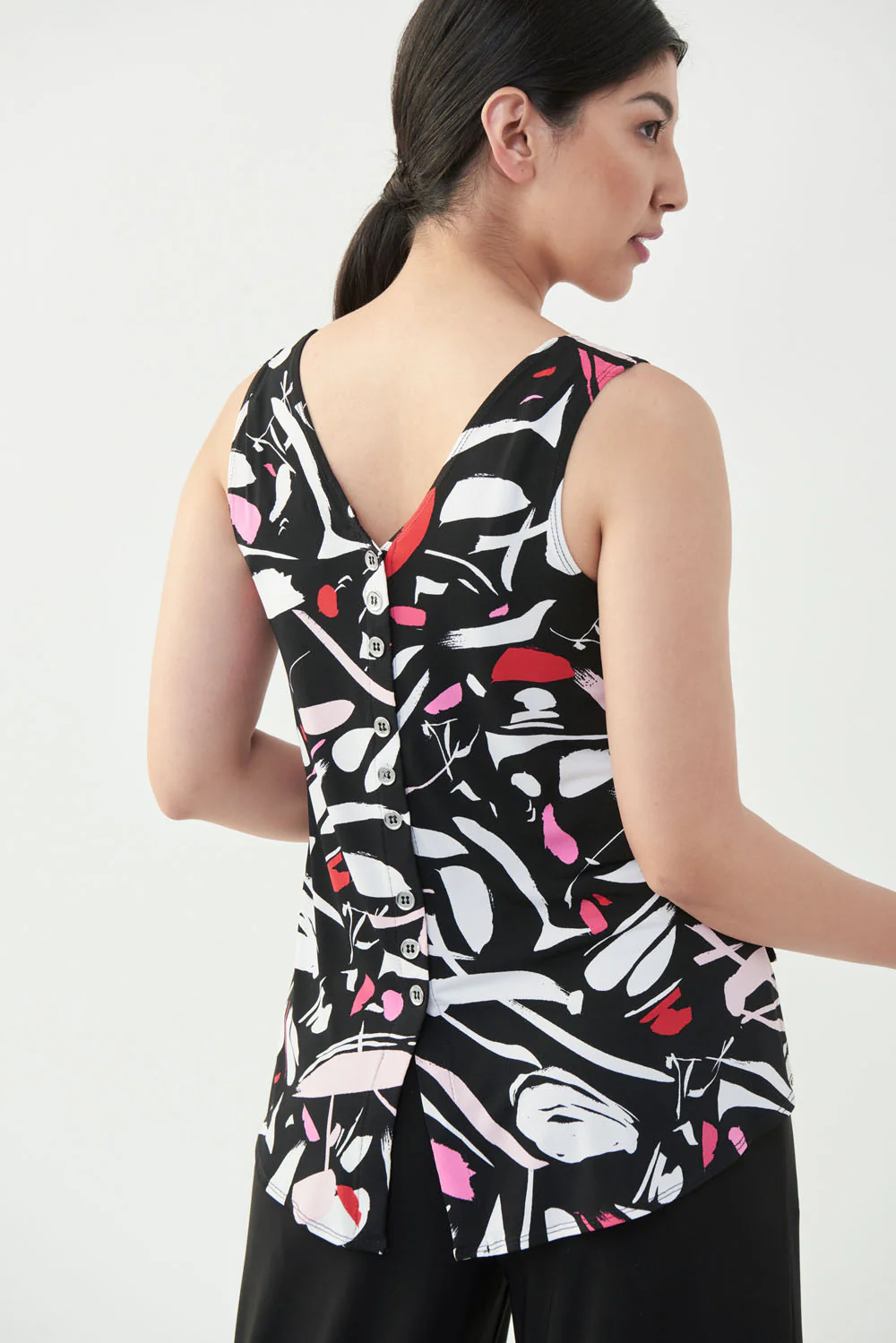 Joseph Ribkoff Black/Multi Jumpsuit Style 221098 - Image 3
