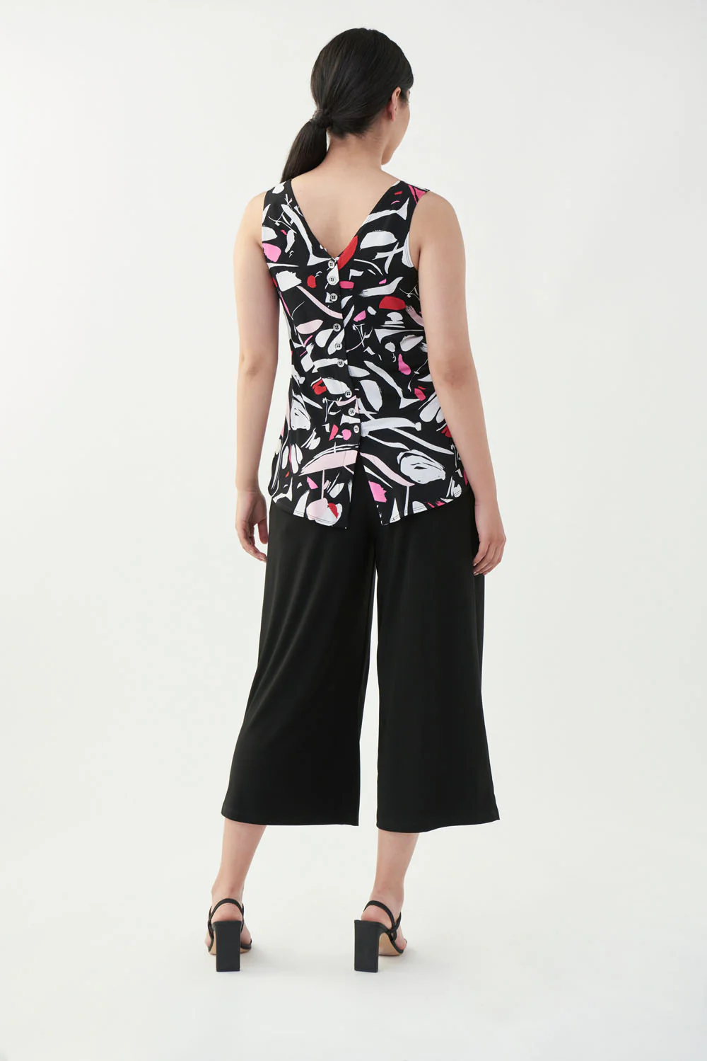 Joseph Ribkoff Black/Multi Jumpsuit Style 221098 - Image 4