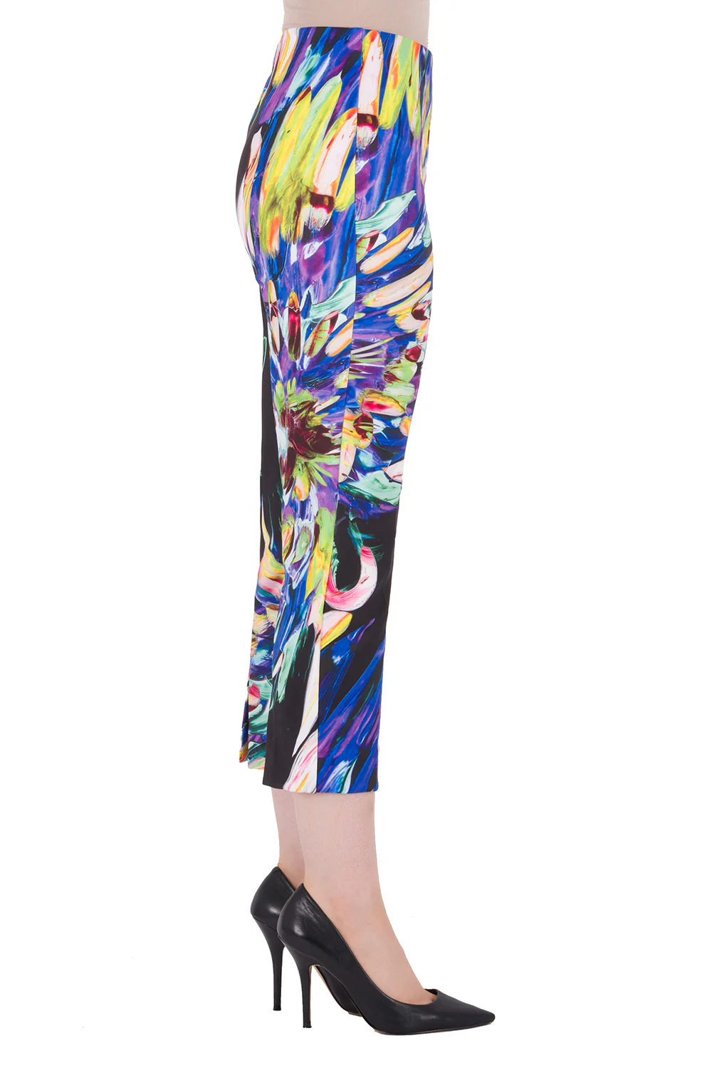 Joseph Ribkoff Black/Multi Pants Style 191738 - Image 2