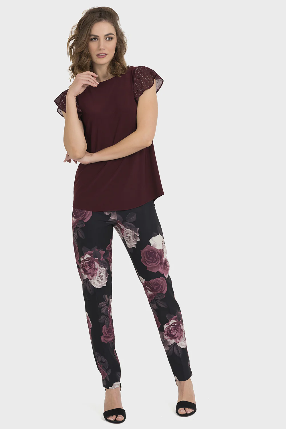 Joseph Ribkoff Black/Multi Pants Style 194664 - Image 3
