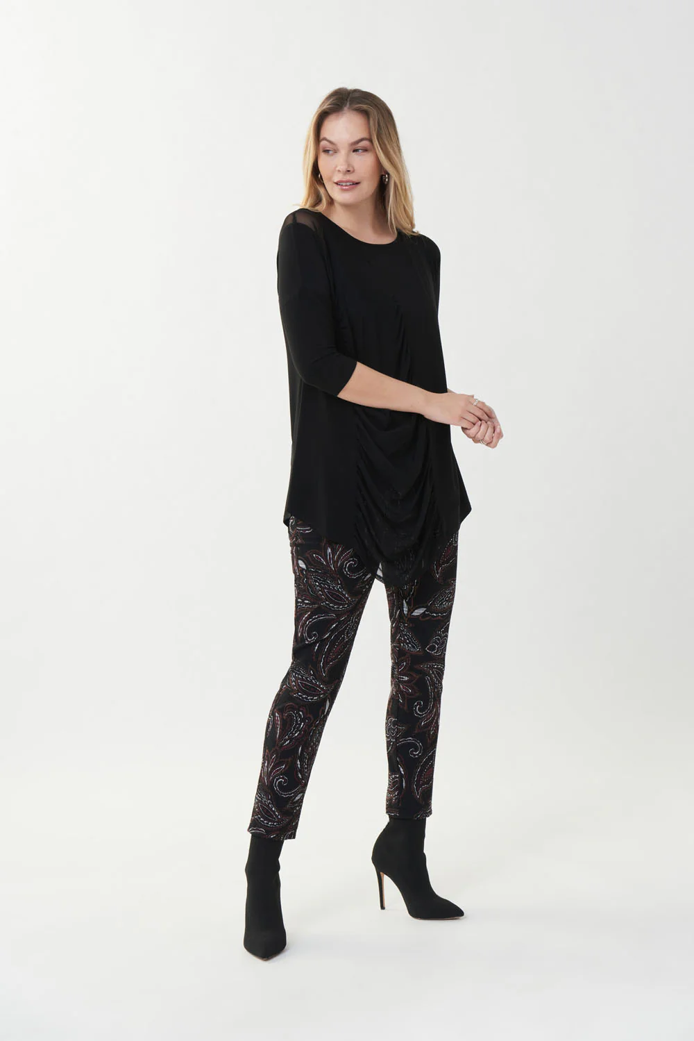 Joseph Ribkoff Black/Multi Pants Style 223243 - Image 4