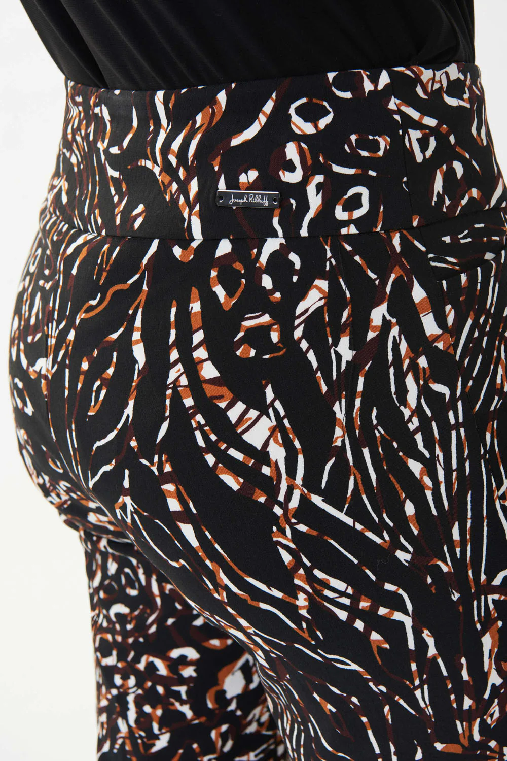 Joseph Ribkoff Black/Multi Pants Style 223277 - Image 4