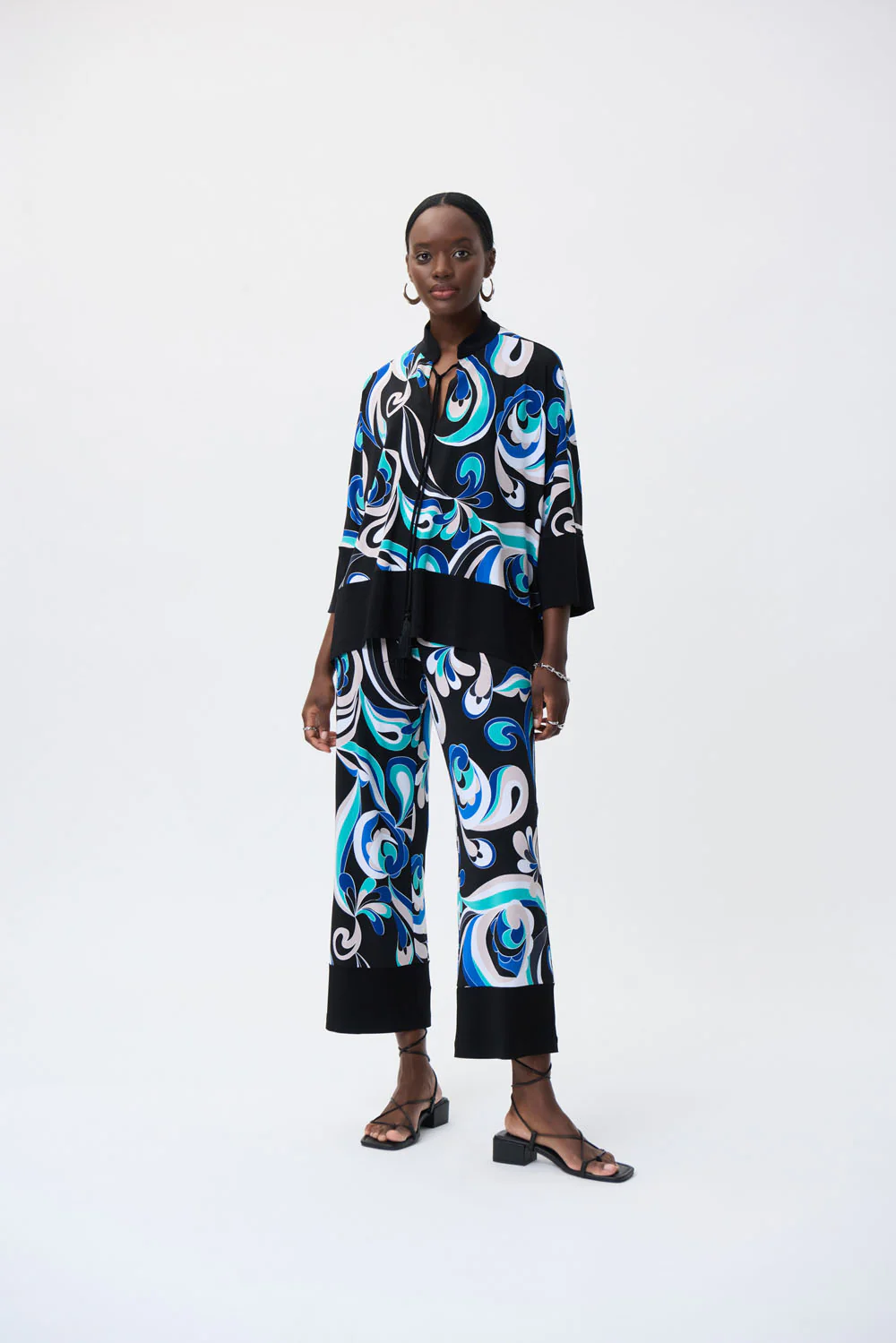 Joseph Ribkoff Black/Multi Pants Style 231224