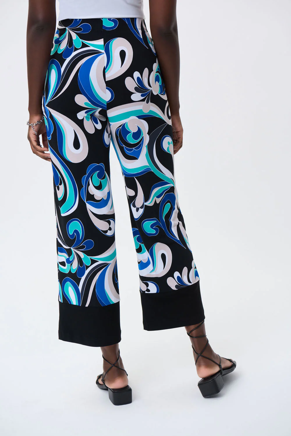 Joseph Ribkoff Black/Multi Pants Style 231224 - Image 2