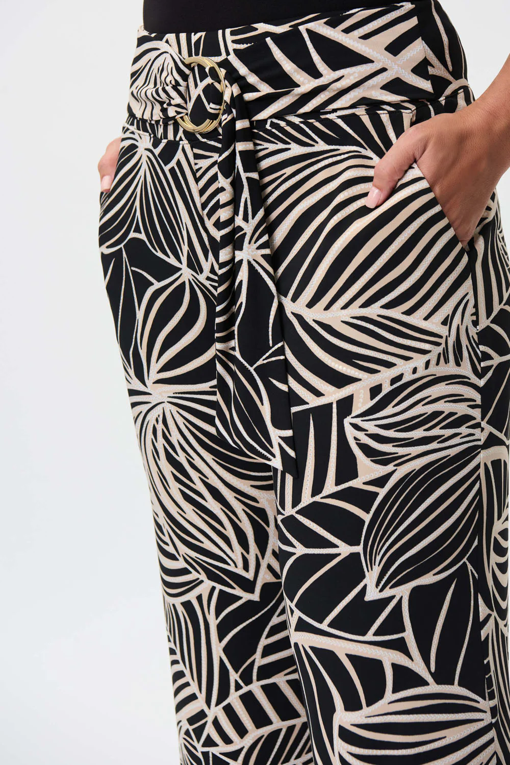 Joseph Ribkoff Black/Multi Pants Style 232253 - Image 3