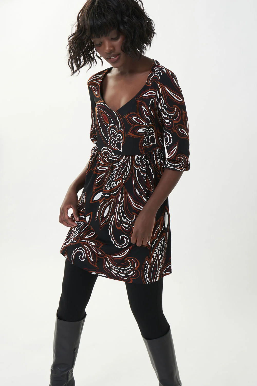 Joseph Ribkoff Black/Multi Top 223107 - Image 2