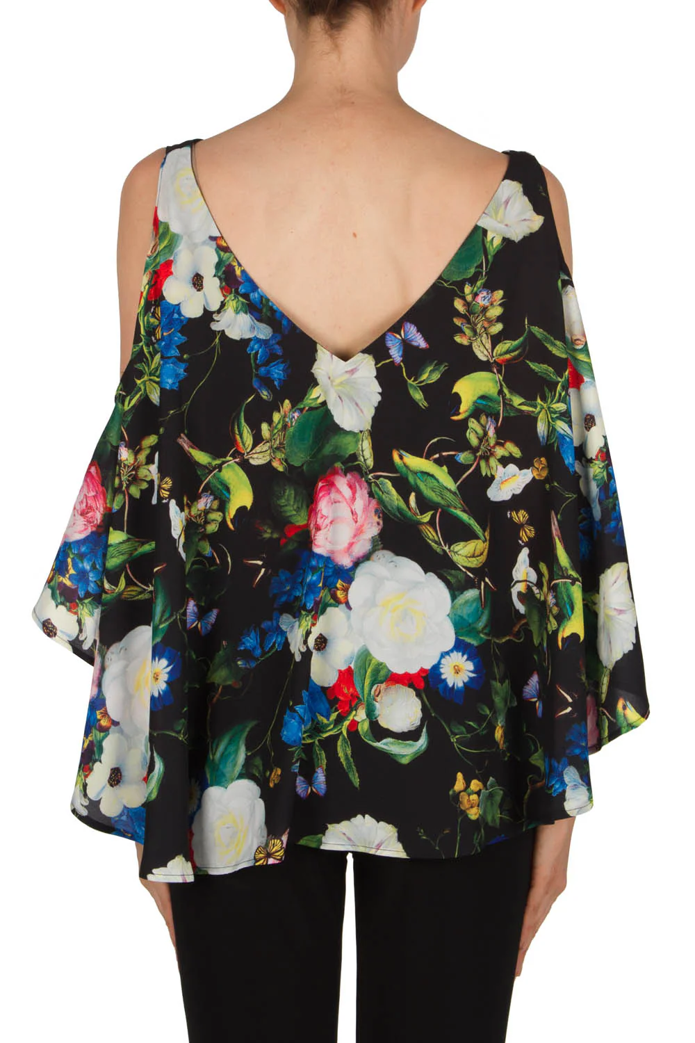 Joseph Ribkoff Black/Multi Top Style 181630 - Image 2
