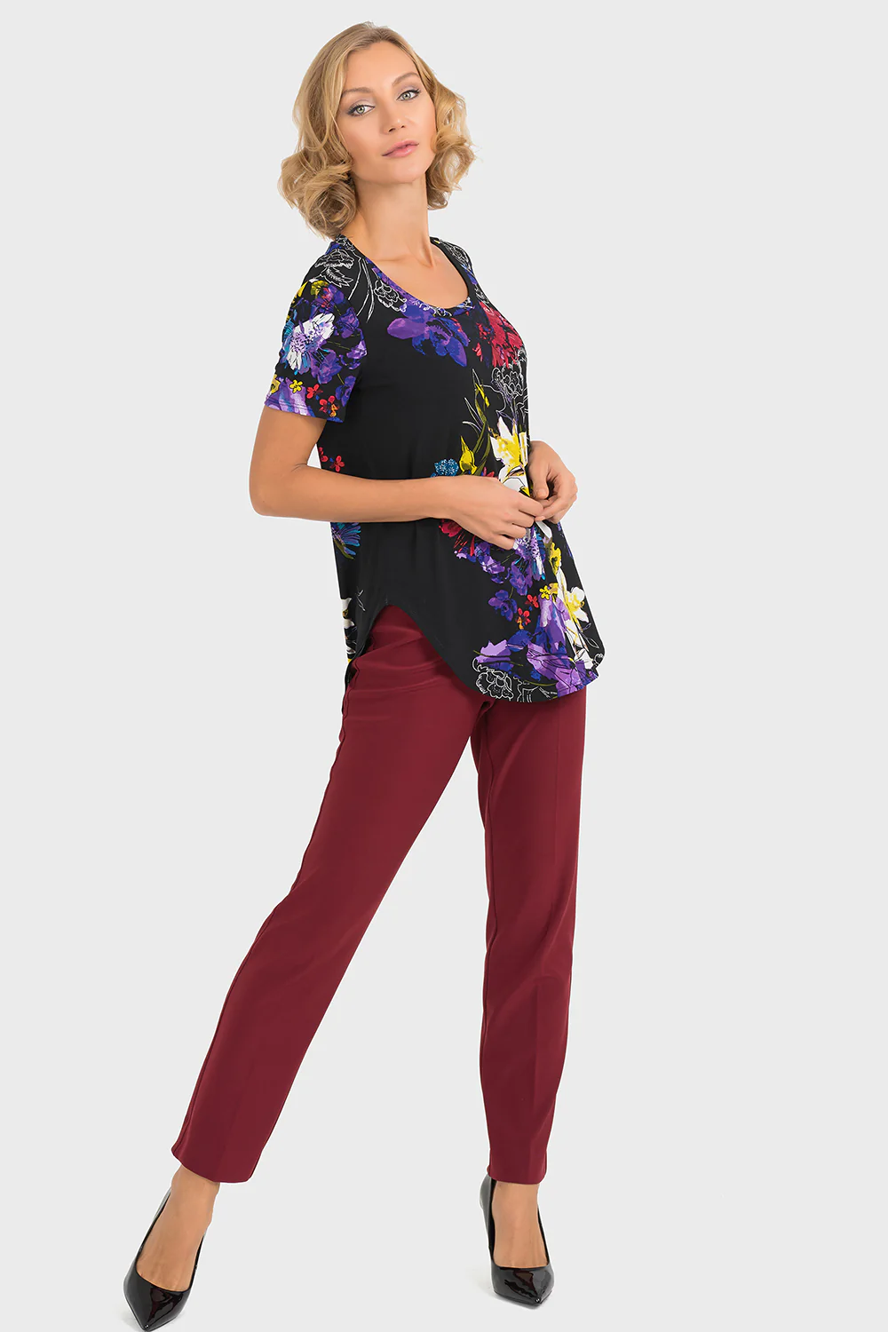 Joseph Ribkoff Black/Multi Top Style 193693 - Image 2