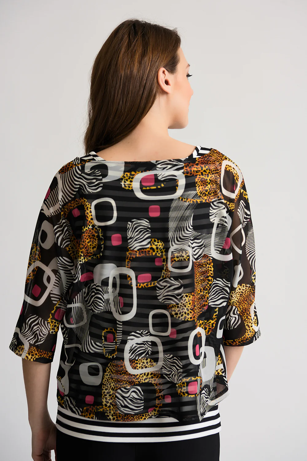 Joseph Ribkoff Black/Multi Top Style 202072 - Image 5