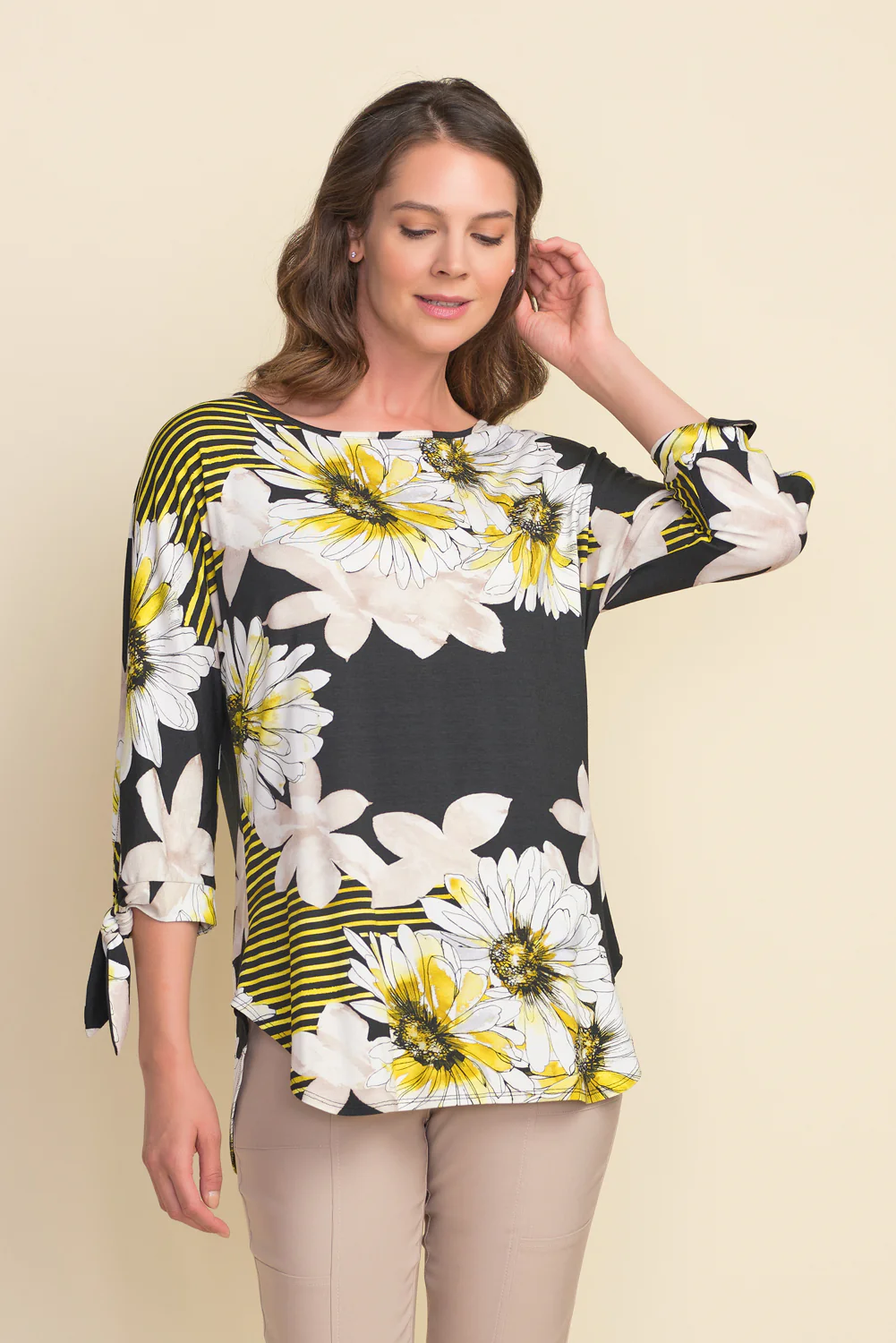 Joseph Ribkoff Black/Multi Top Style 212138