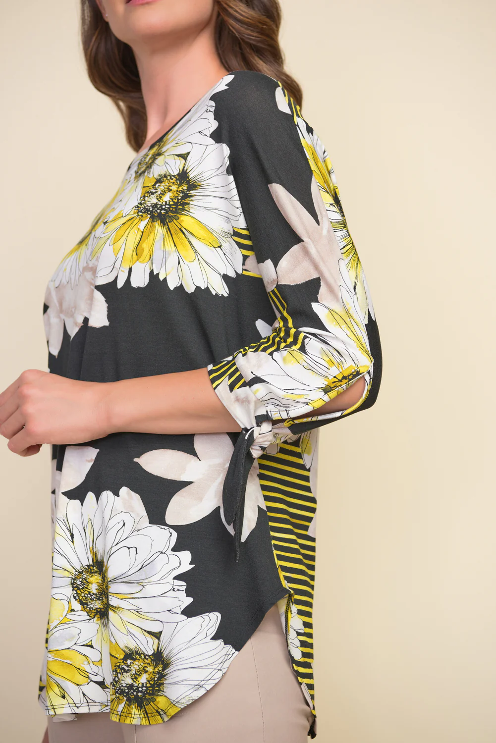 Joseph Ribkoff Black/Multi Top Style 212138 - Image 2