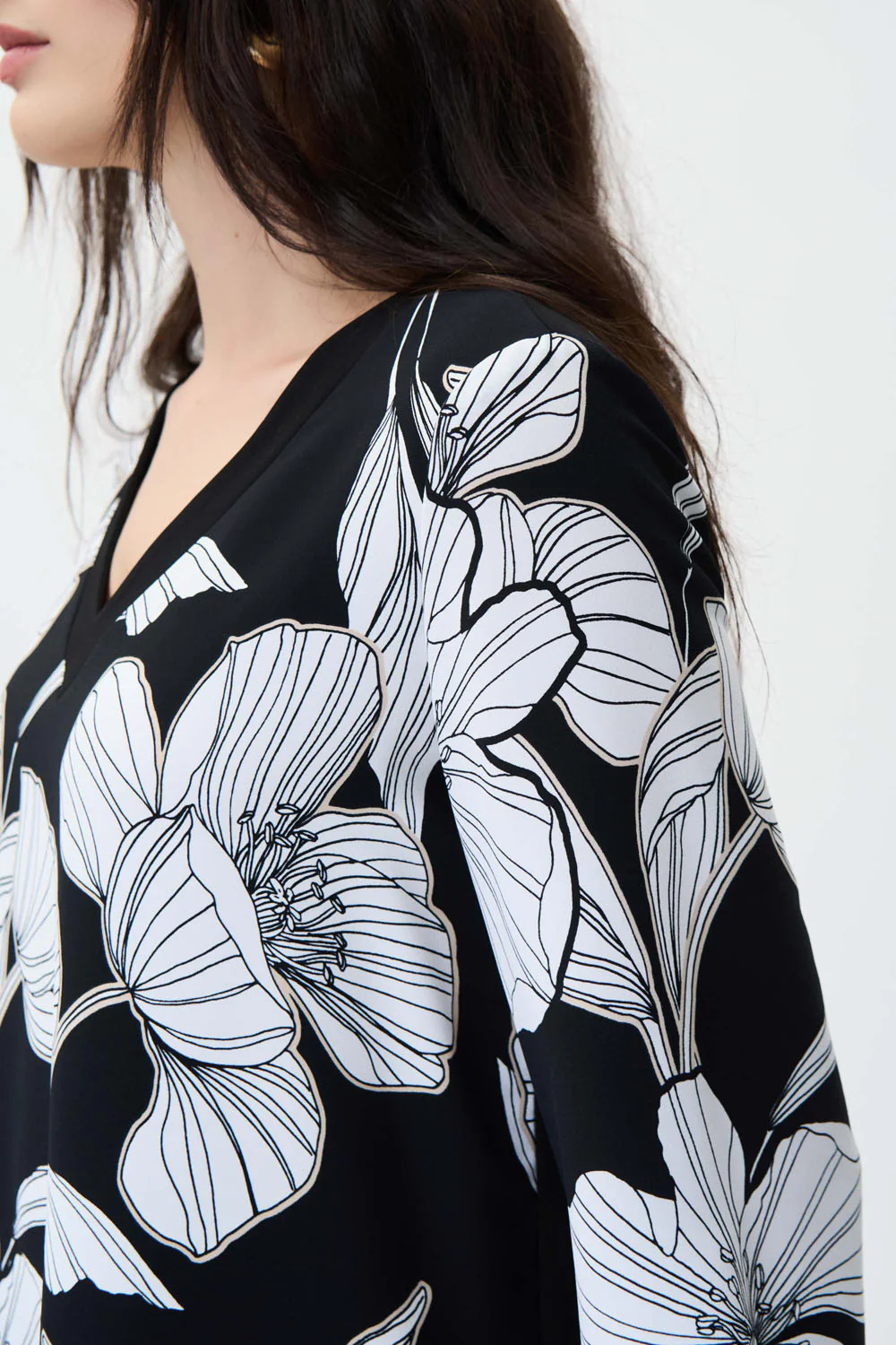Joseph Ribkoff Black/Multi Top Style 231217 - Image 2