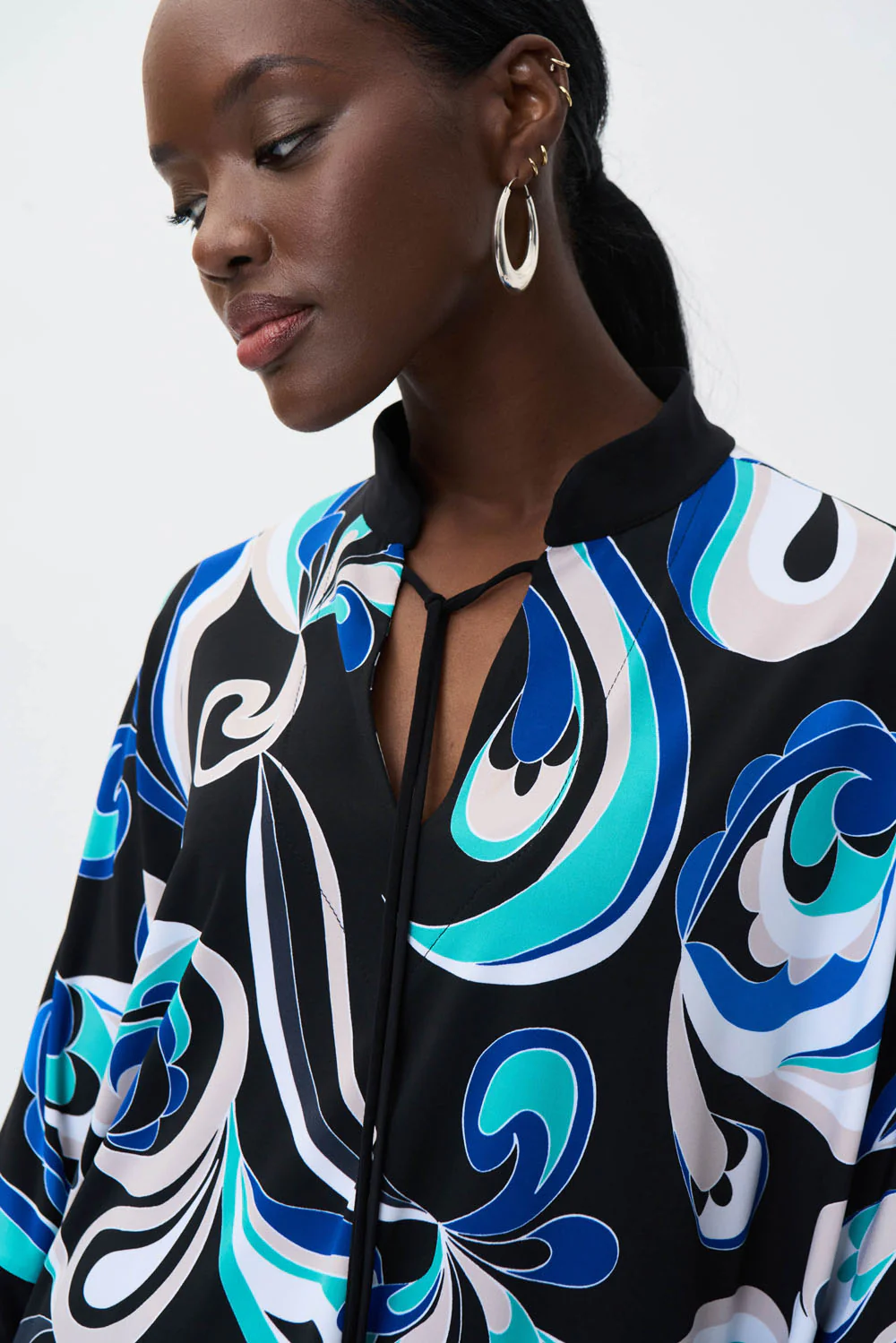 Joseph Ribkoff Black/Multi Top Style 231219 - Image 2