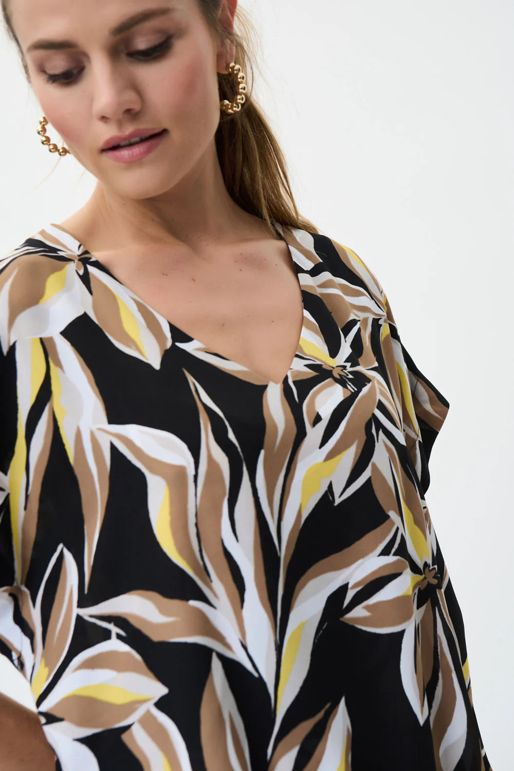 Joseph Ribkoff Black/Multi Top Style 231308 - Image 2