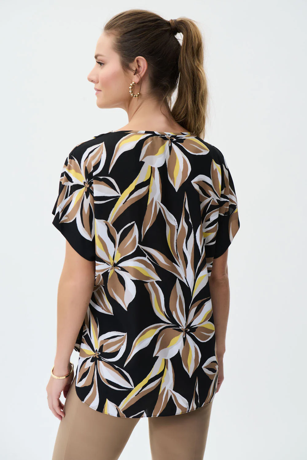 Joseph Ribkoff Black/Multi Top Style 231308 - Image 3