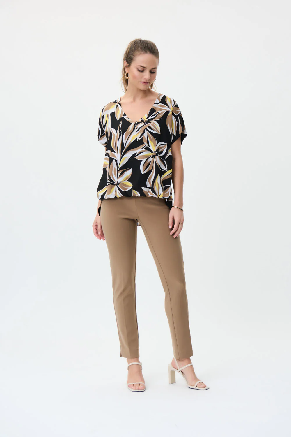 Joseph Ribkoff Black/Multi Top Style 231308 - Image 4