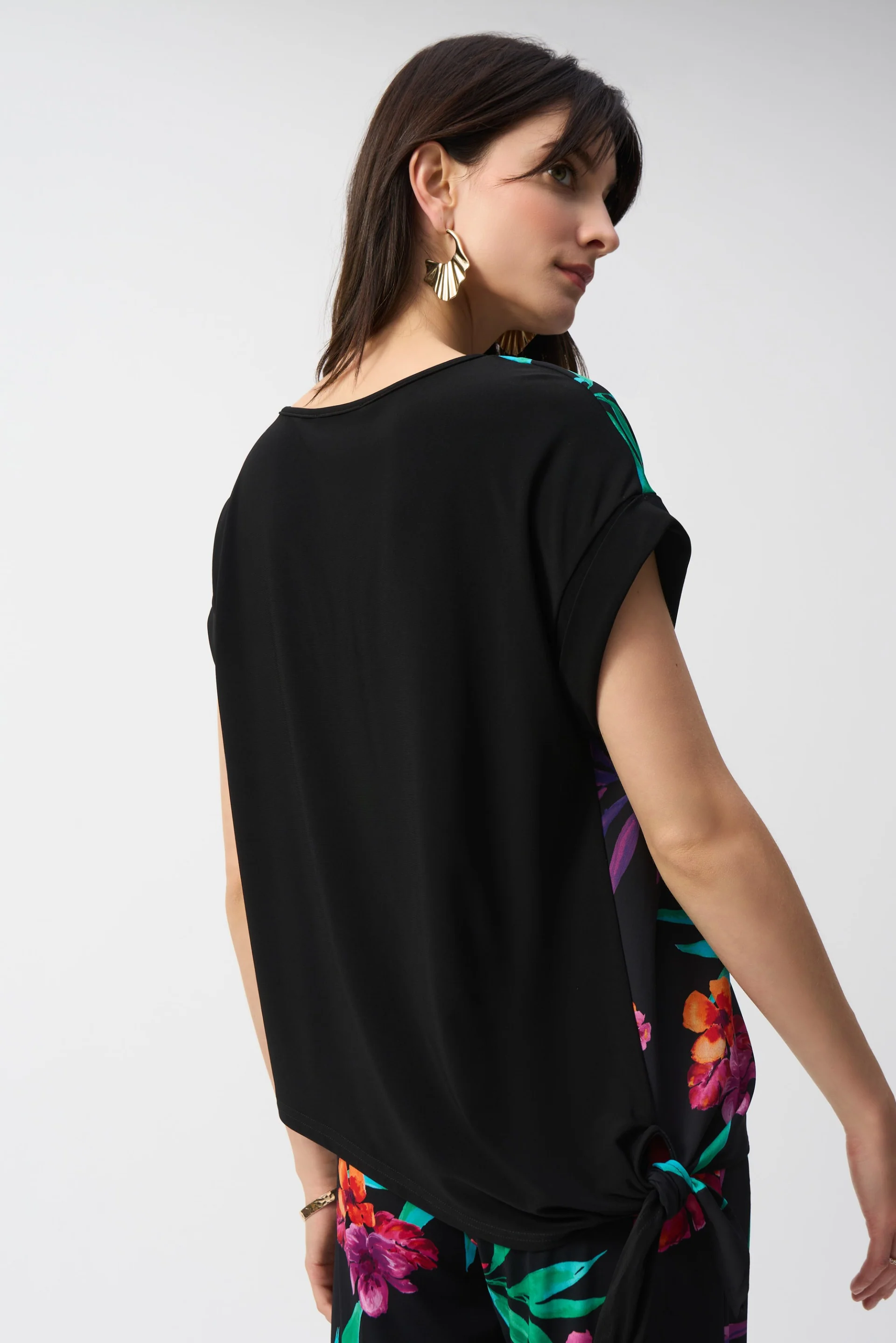 Joseph Ribkoff Tropical Print Boxy Top Style 251214 - Image 3