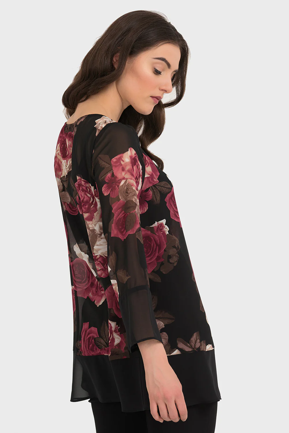 Joseph Ribkoff Black/Multi Tunic Style 194680 - Image 2