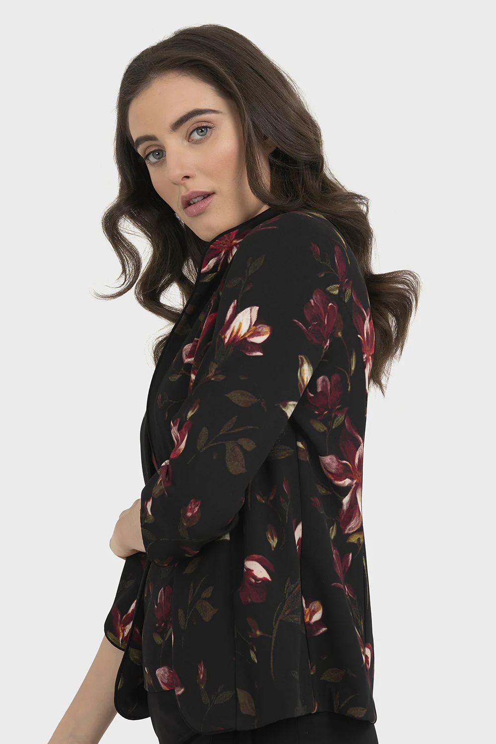 Joseph Ribkoff Black/Wine Twin Set Style 194627 - Image 2
