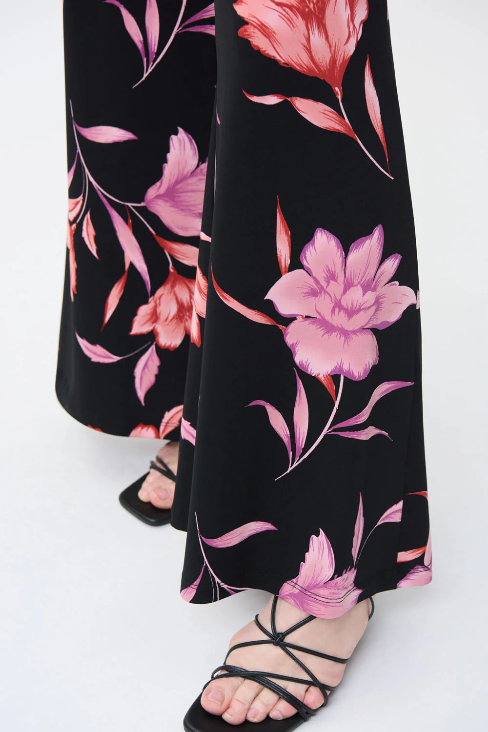 Joseph Ribkoff Black/Multi Wide Leg Pants Style 231301 - Image 2