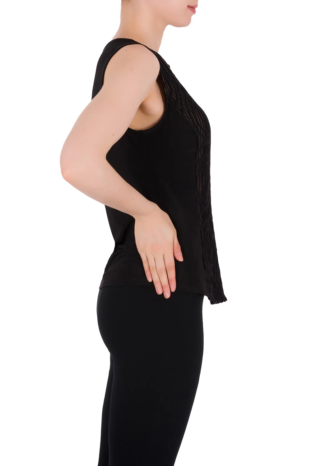 Joseph Ribkoff Black/Nude Cami Style 191445 - Image 3