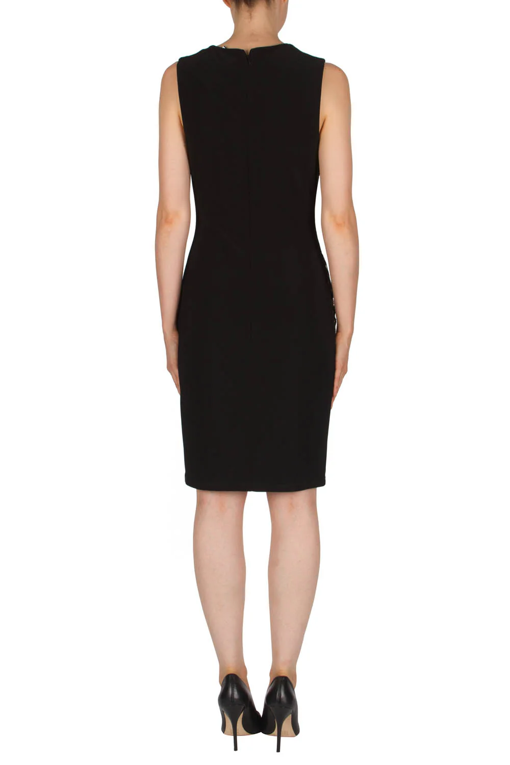 Joseph Ribkoff Black/Nude Dress Style 181507 - Image 3