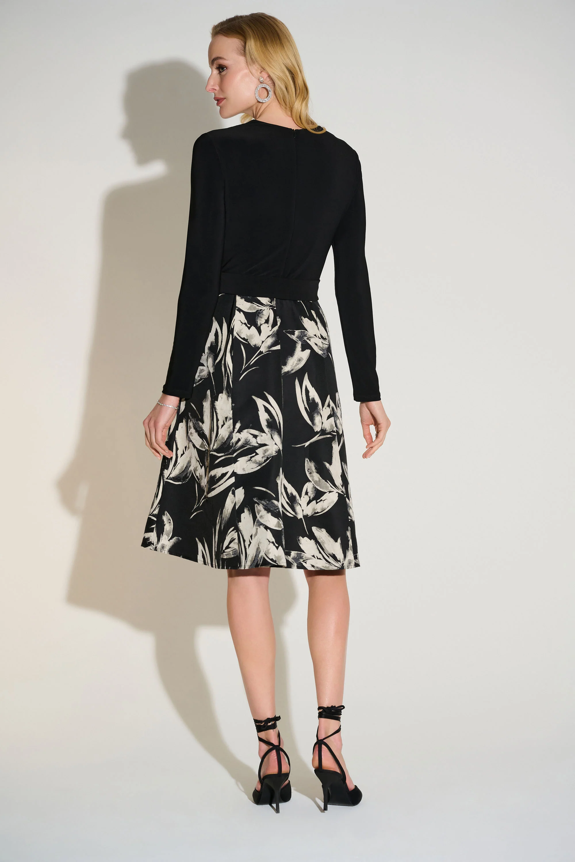 Joseph Ribkoff Floral Fit and Flare Dress Style 253720 - Image 4