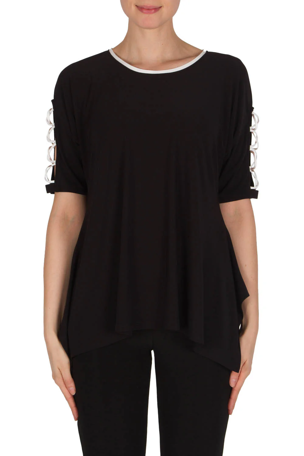 Joseph Ribkoff Black/Off-White Tunic Style 182210