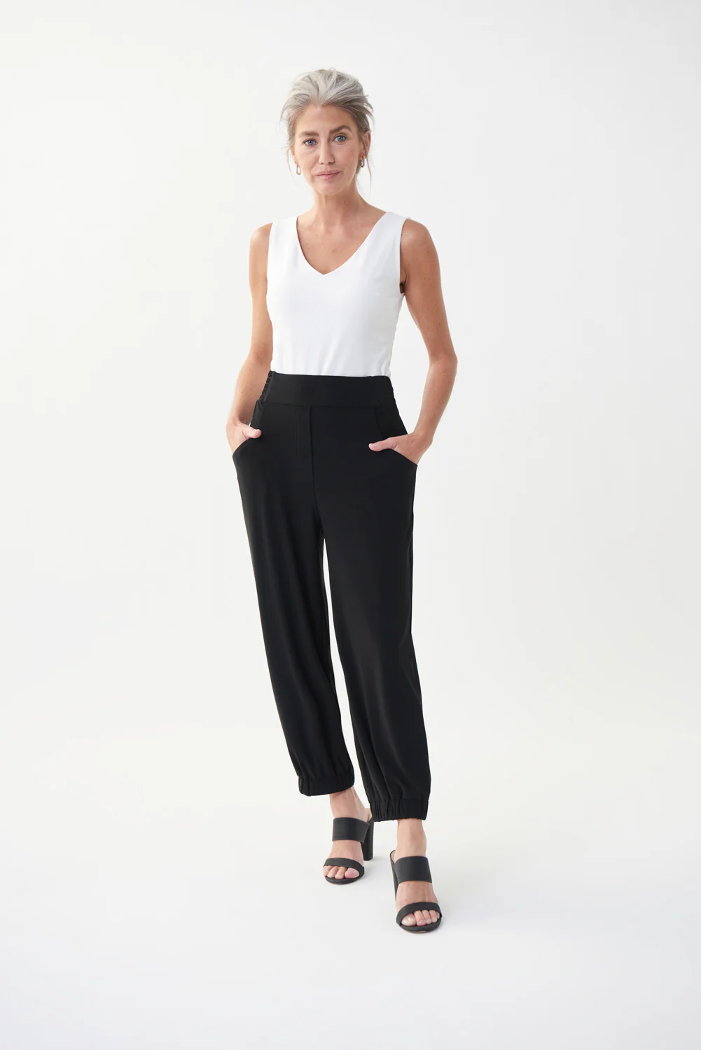 Joseph Ribkoff Black Elastic Waist Pant Style 222162