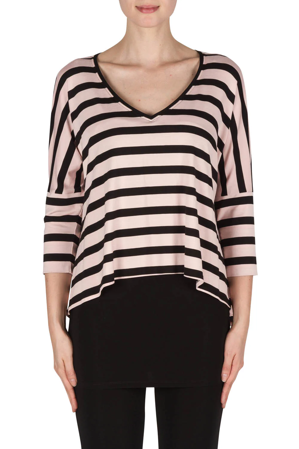 Joseph Ribkoff Black/Pink Tunic Style 181307