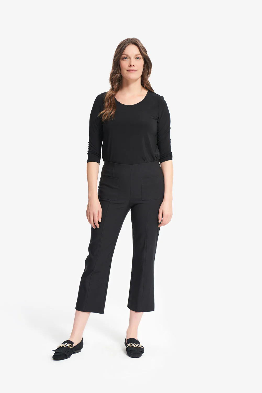Joseph Ribkoff Black Pull-On Pant Style 214156 - Image 2