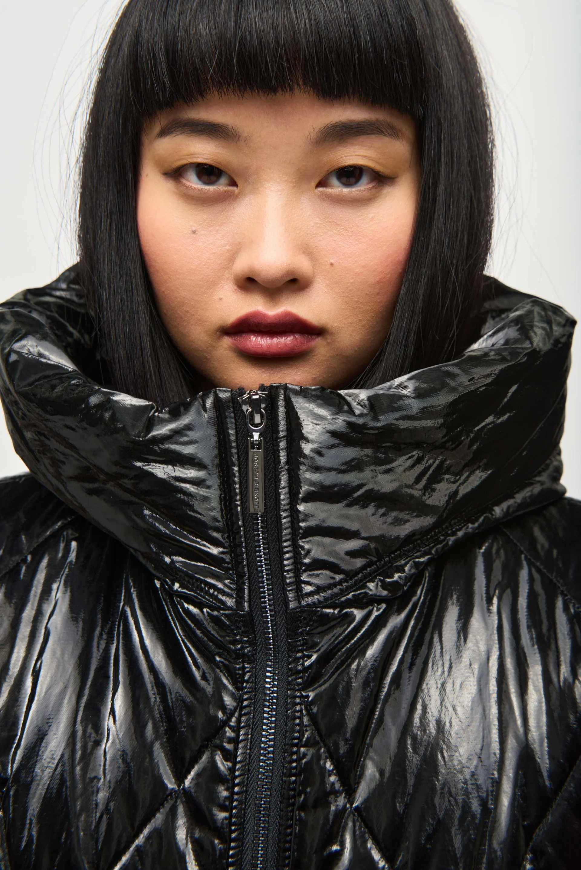 Joseph Ribkoff Black Quilted Hooded Puffer Vest Style 243940 - Image 2