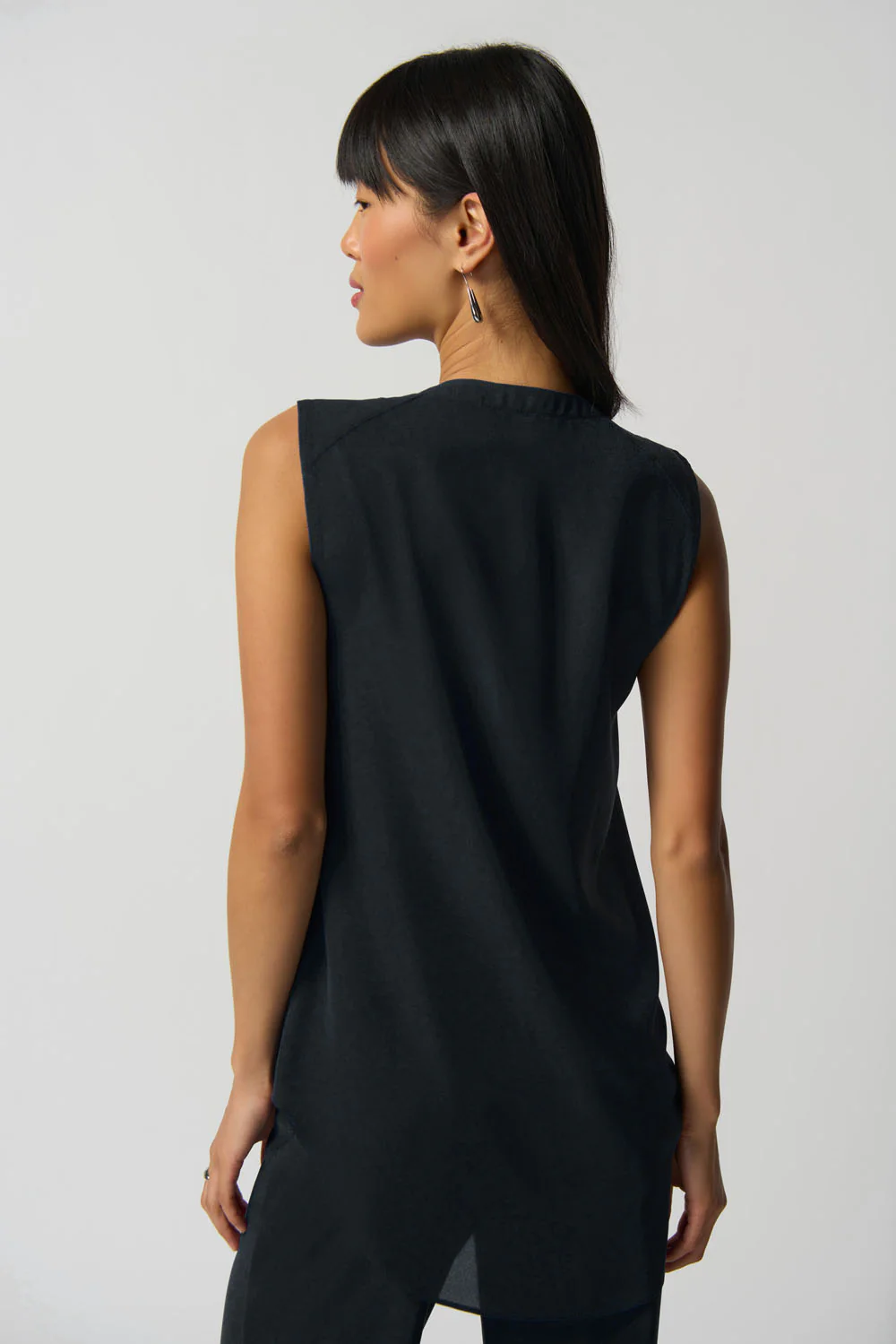 Joseph Ribkoff Black Rhinestone Sleeveless Top Style 233014 - Image 2